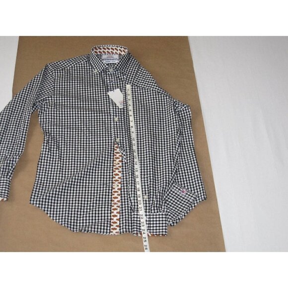 New W/ Tag Thomas Dean TD Collegiate OSU Button Up Plaid Long Sleeve Shirt Sz M - Picture 7 of 12